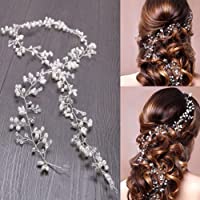 WOWOSS Diadema Nupcial - Novia para Pelo Tiaras Hecho a Mano Nupcial Accesorio para Tocado de Novia para Boda- Fiesta…